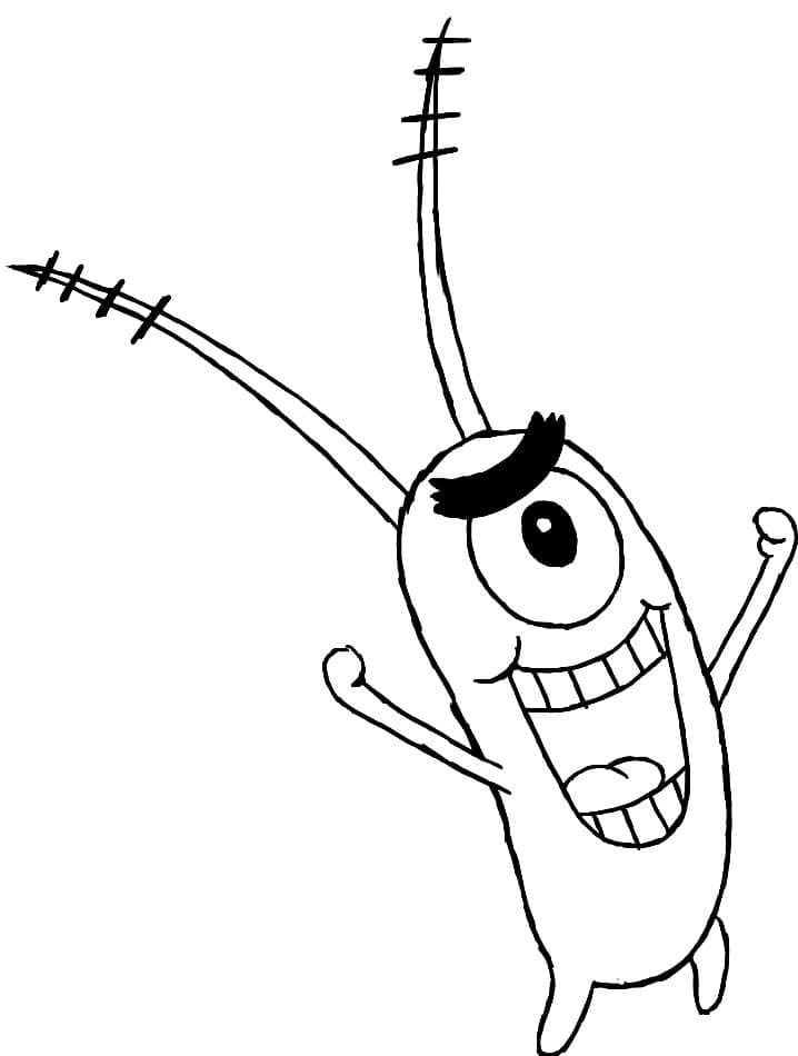 Plankton Malvagio da colorare