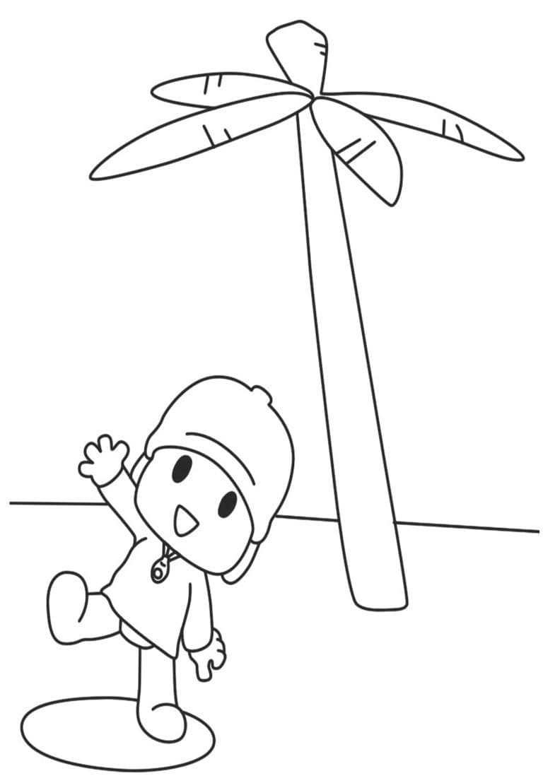 Pocoyo Felice Stampabile da colorare