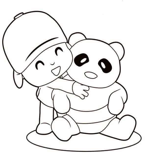 Pocoyo e Panda da colorare