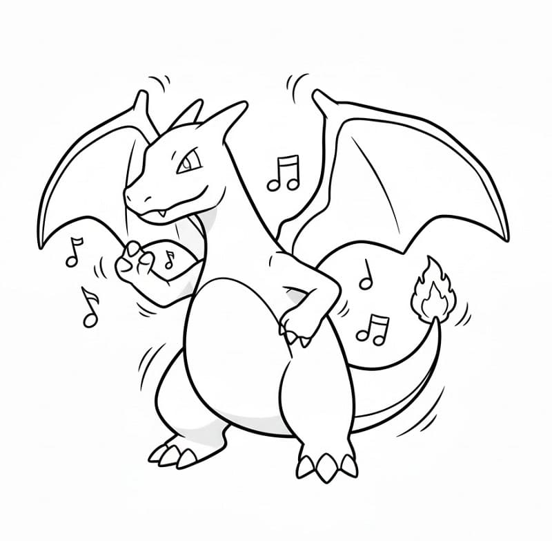 Pokémon Charizard da colorare