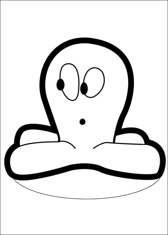 Polpo Fred di Pocoyo da colorare