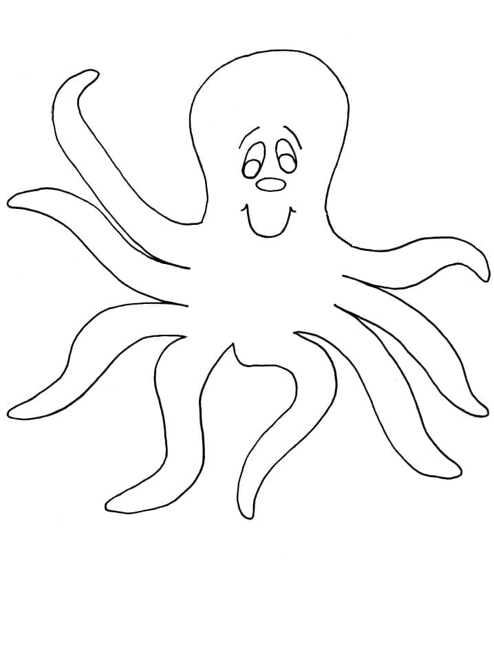Polpo da stampare da colorare