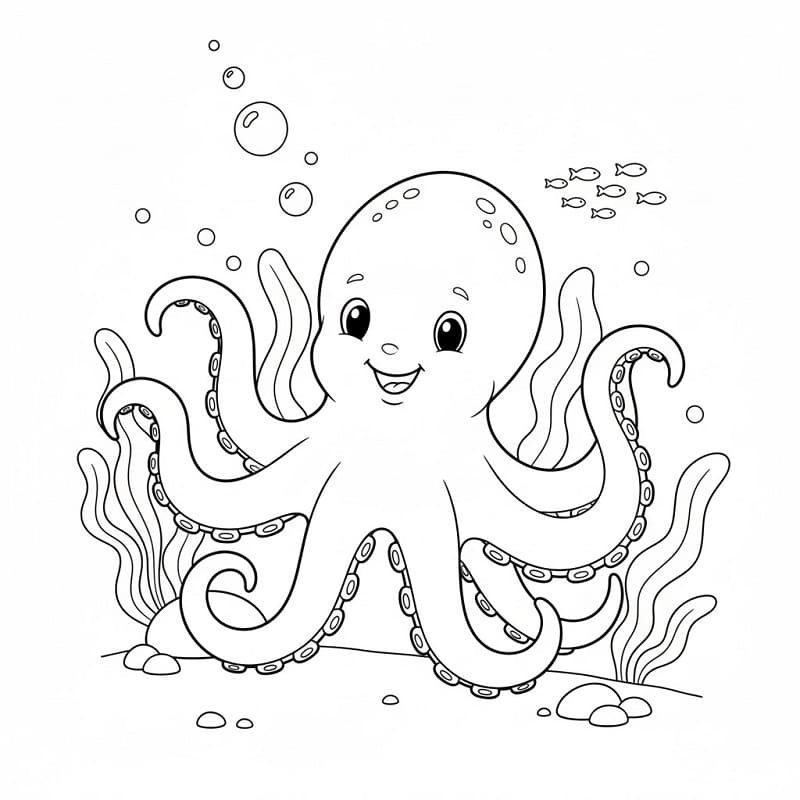 Polpi da colorare