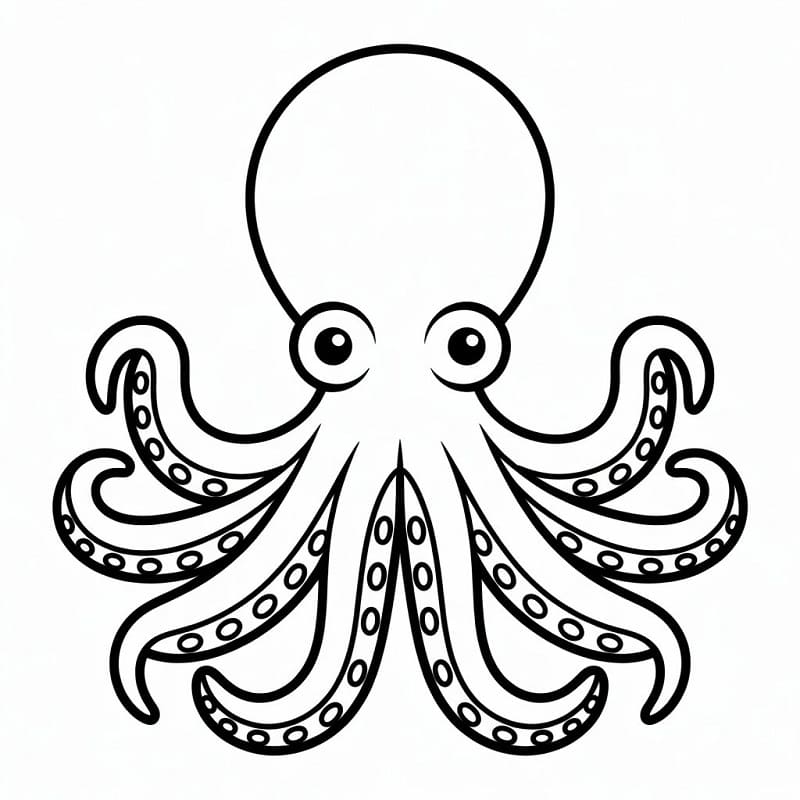 Polpo normale da colorare