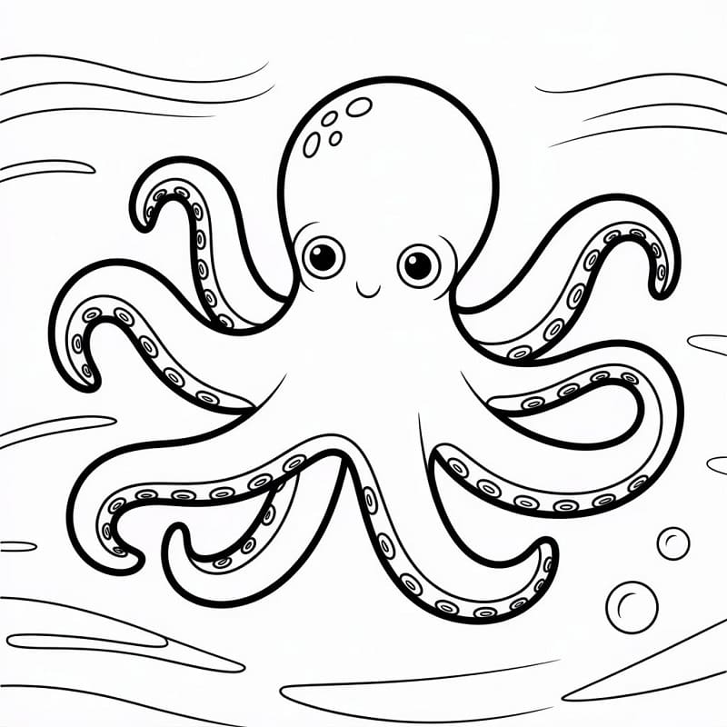 Polpo sorridente da colorare