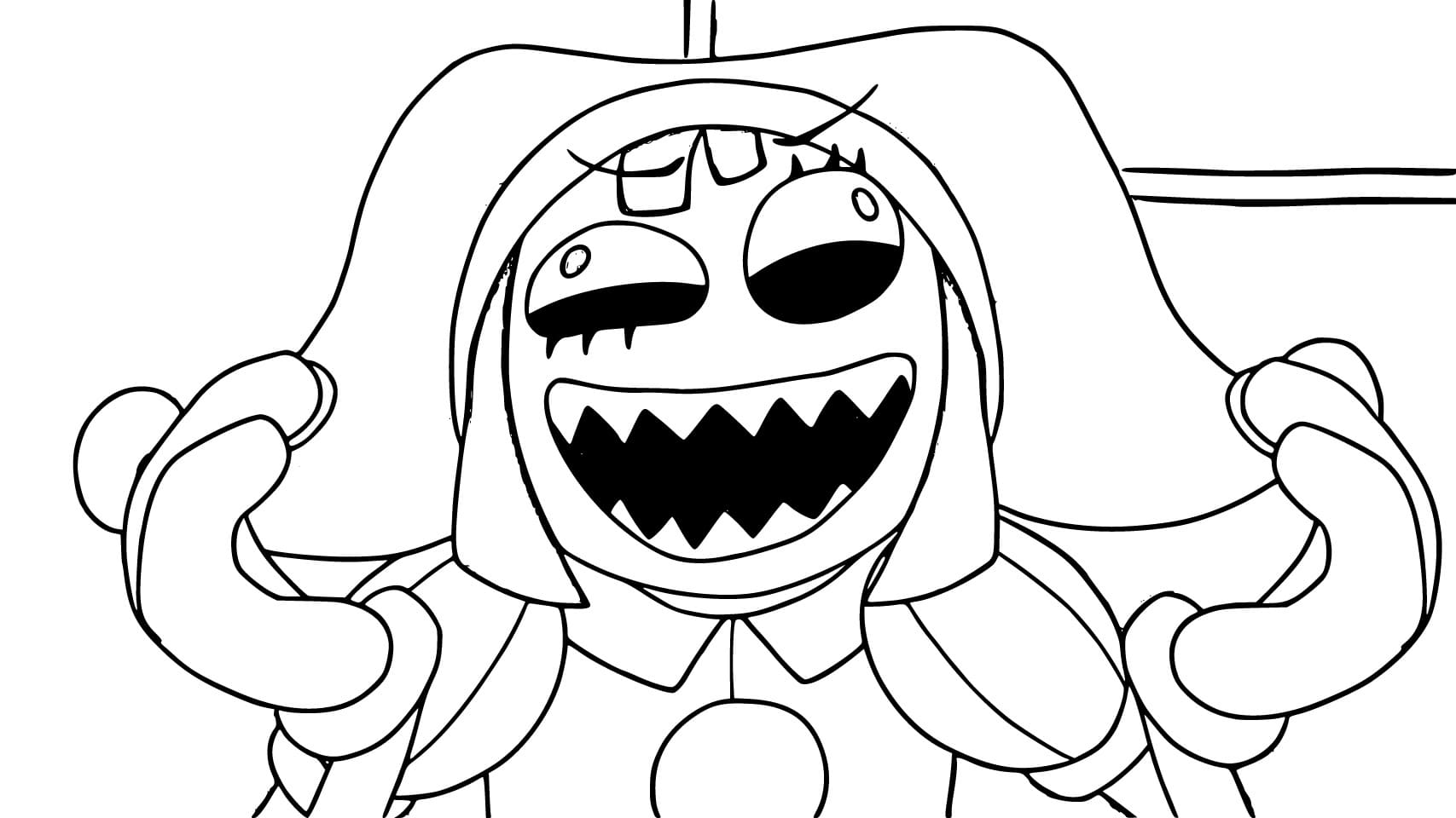 Pomni Malvagia da colorare