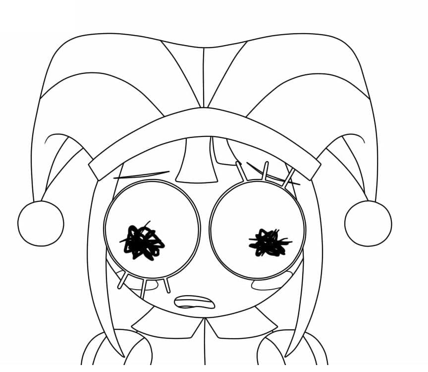 Pomni Spaventata da colorare