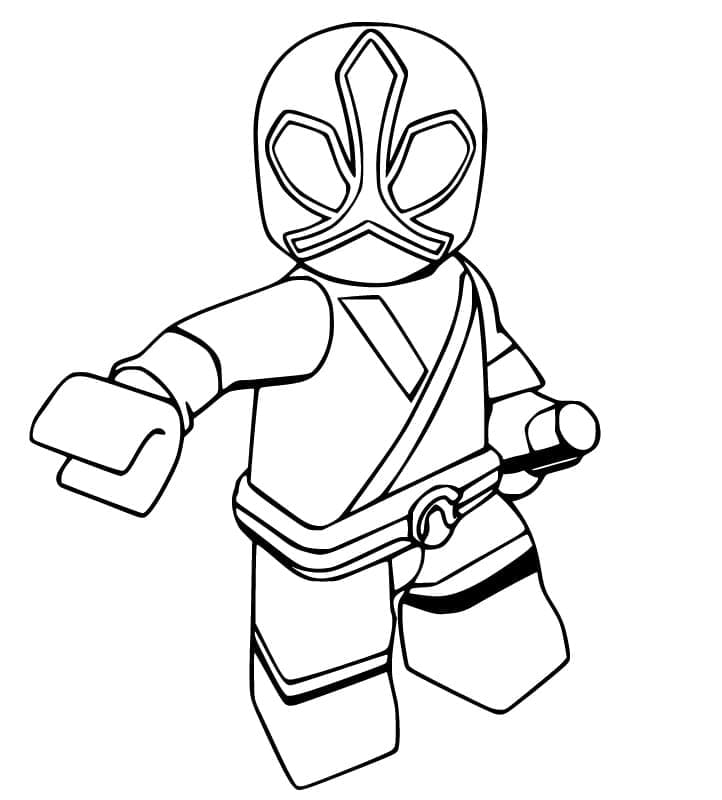 Power Rangers Samurai rossi Lego da colorare