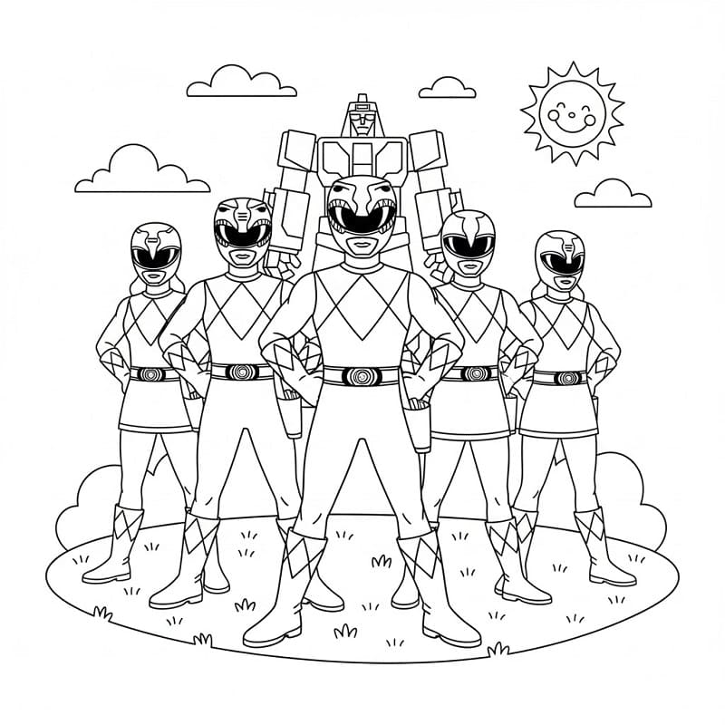 Power Rangers da colorare