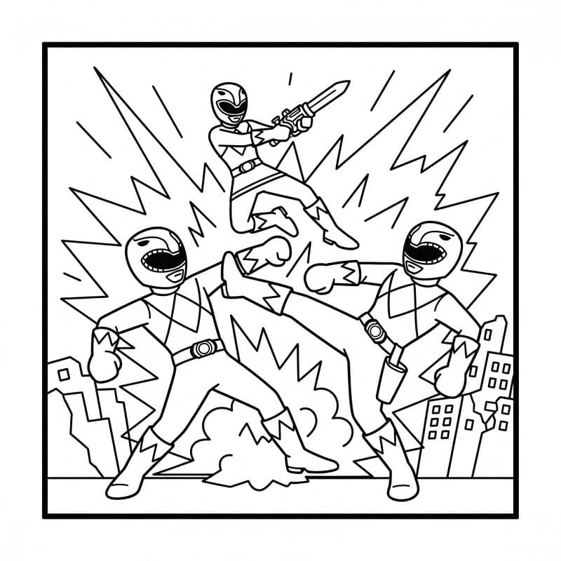 Power Rangers incredibili da colorare