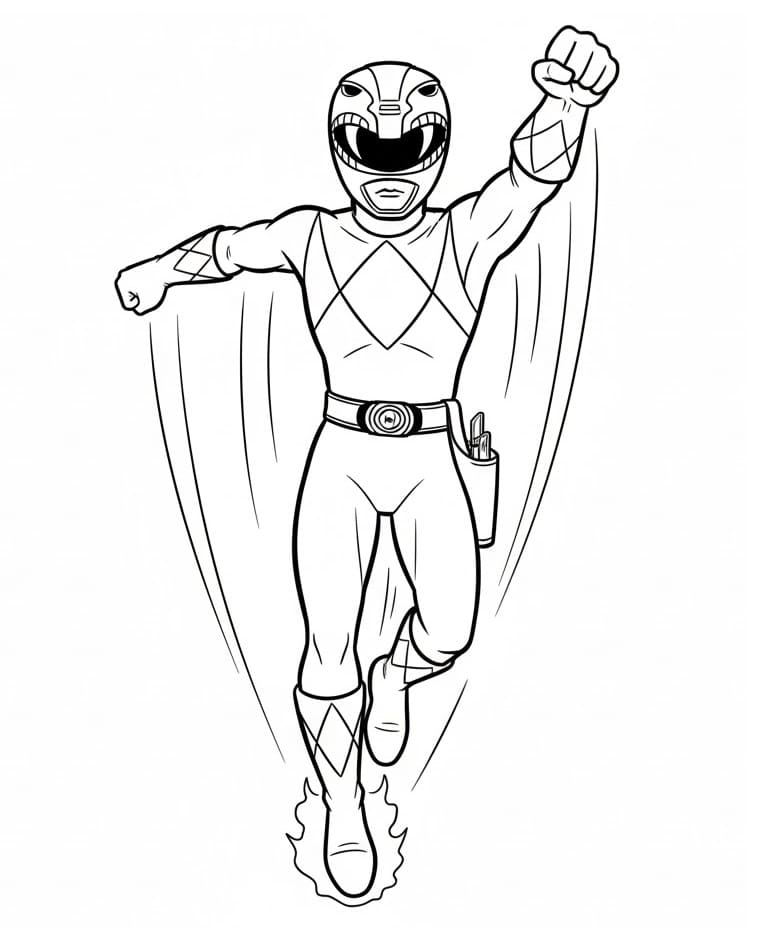 Power Rangers volanti da colorare