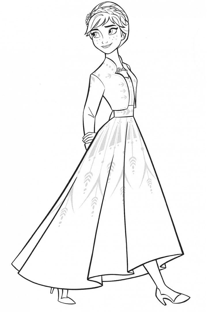 Principessa Anna Disney da colorare