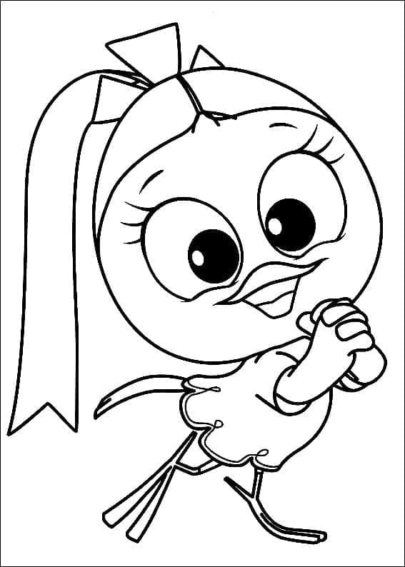 Priscilla di Calimero da colorare