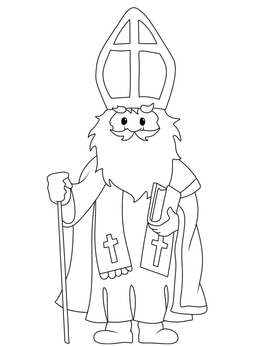 Raccolta di immagini di San Nicola da colorare