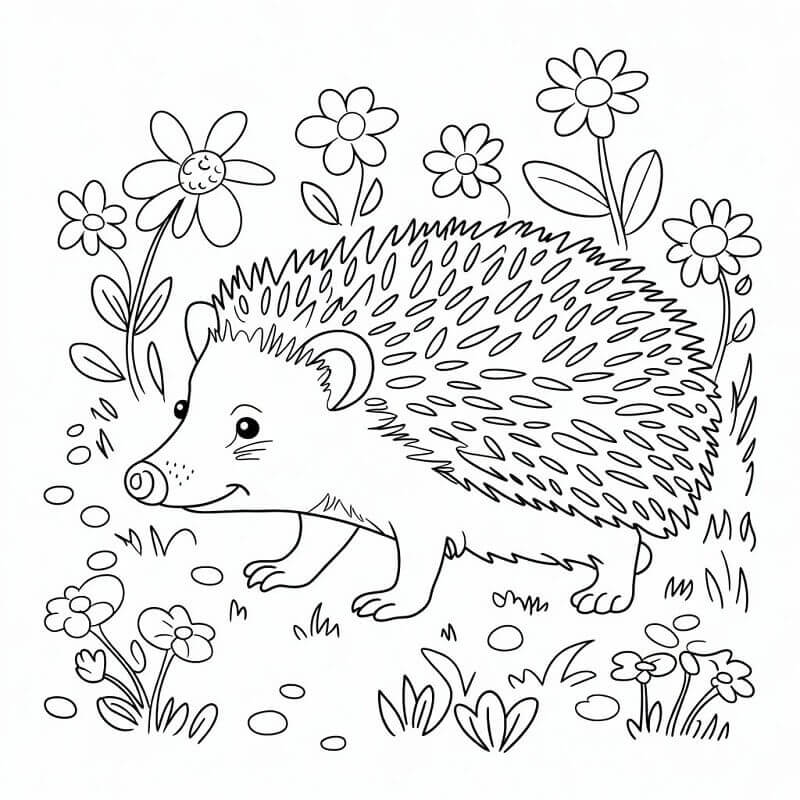 Riccio Molto Tenero da colorare