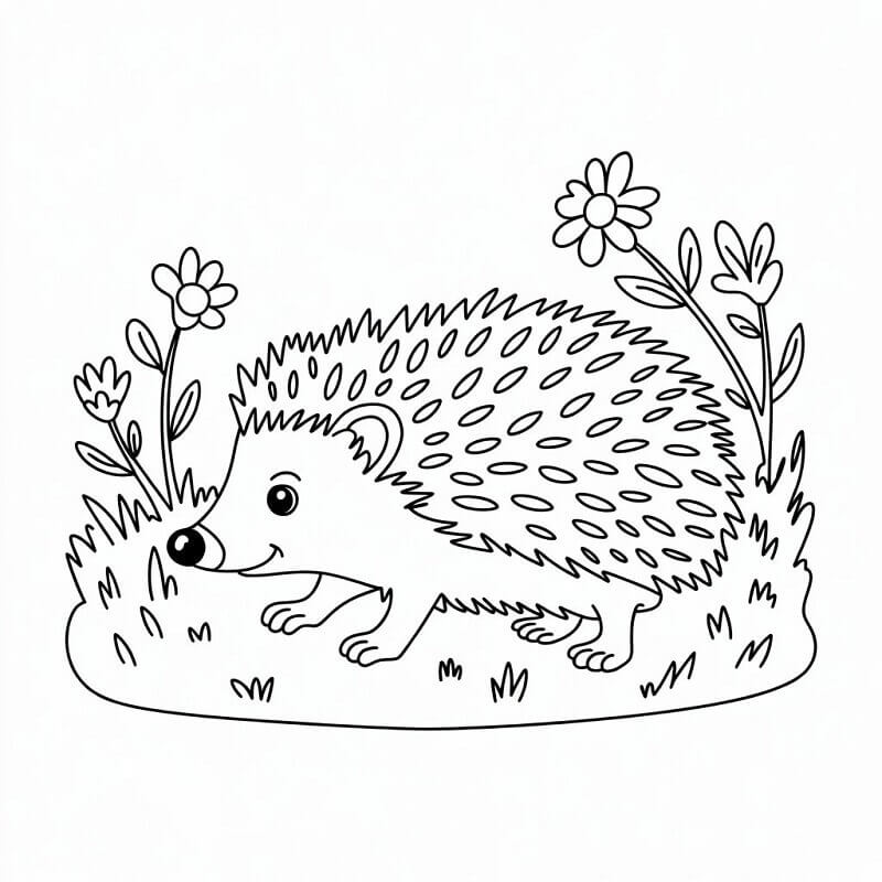 Riccio Sorridente da colorare