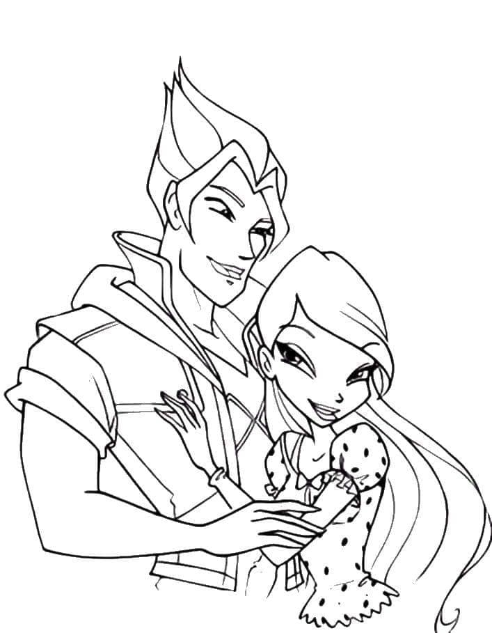 Riven e Musa del Winx Club da colorare