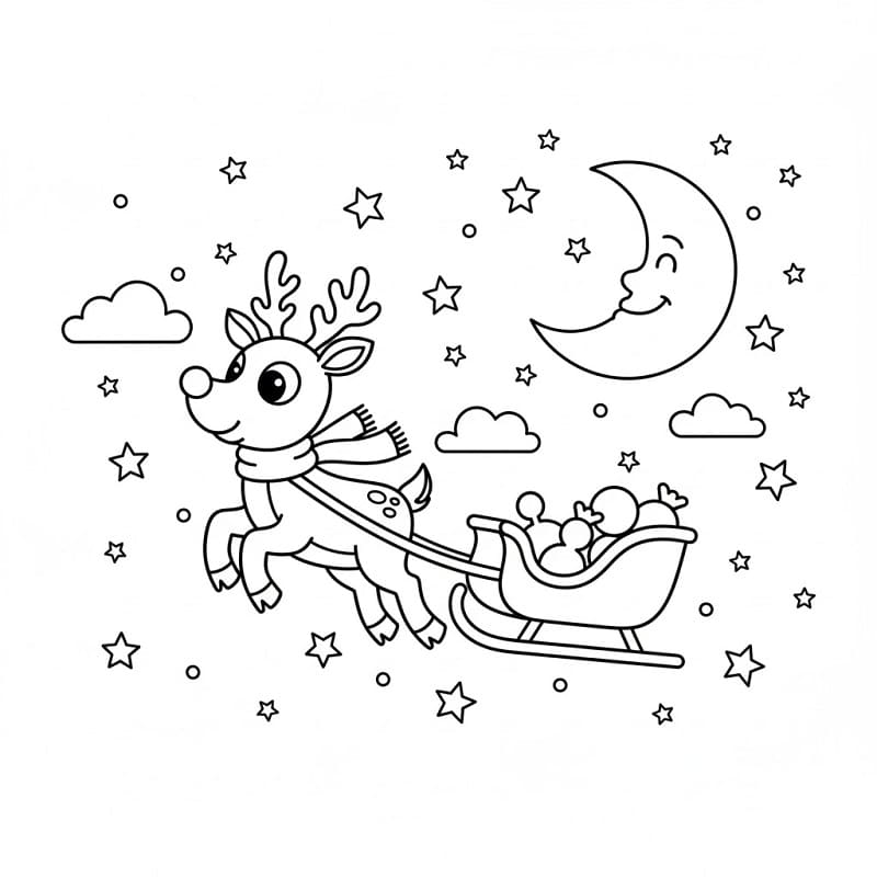 Rudolph da colorare