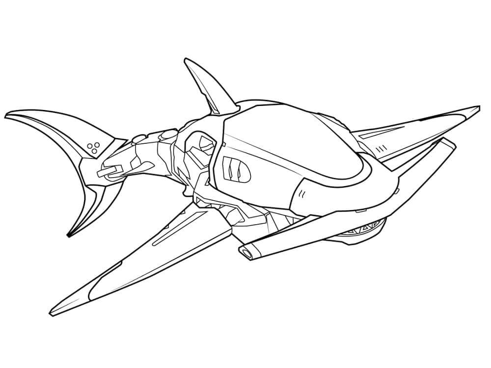 Sail Shark di Fortnite da colorare