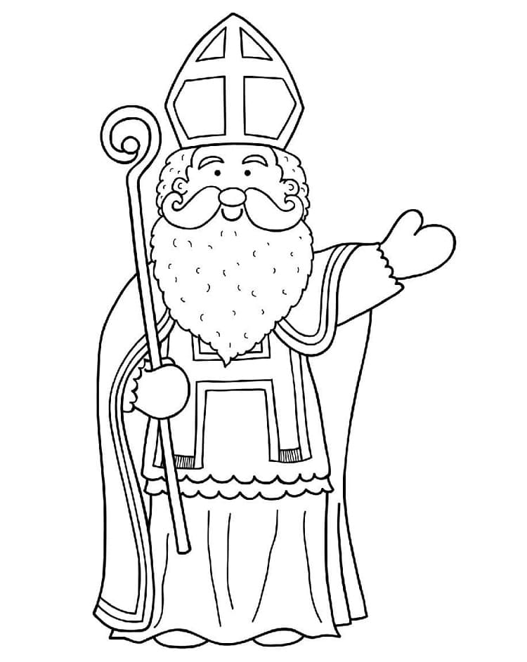 San Nicola adorabile da colorare