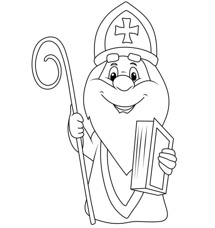 San Nicola animato da colorare