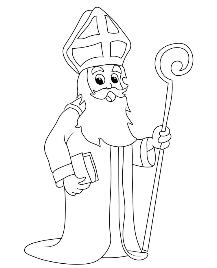 San Nicola divertente da colorare