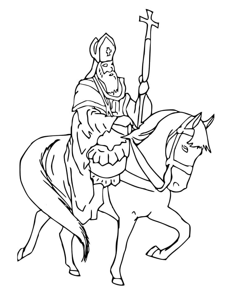 San Nicola gratis da colorare