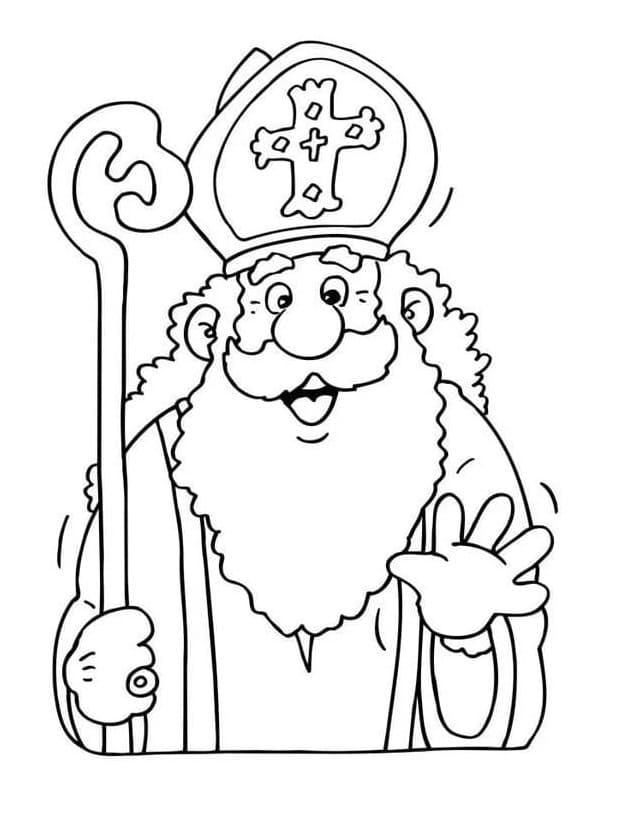 San Nicola gratuito da colorare