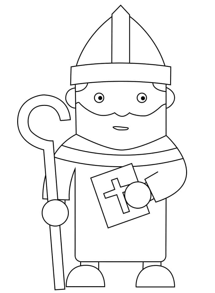 San Nicola molto semplice da colorare