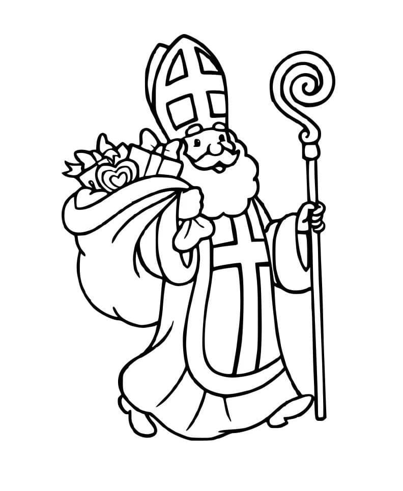 San Nicola stampabile gratuito da colorare