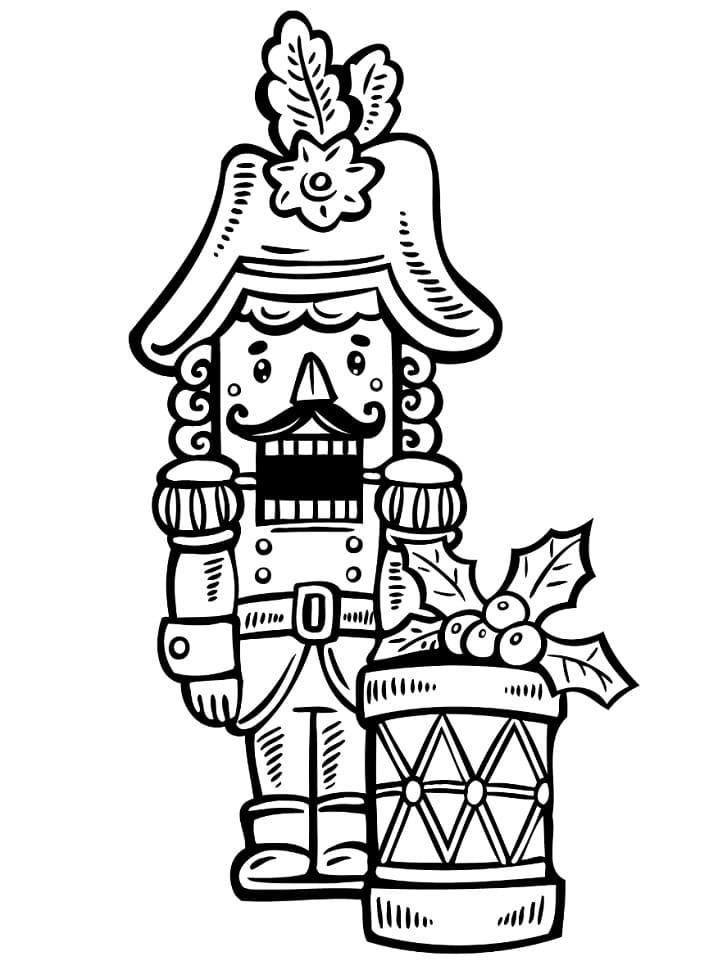 Schiaccianoci divertente da colorare