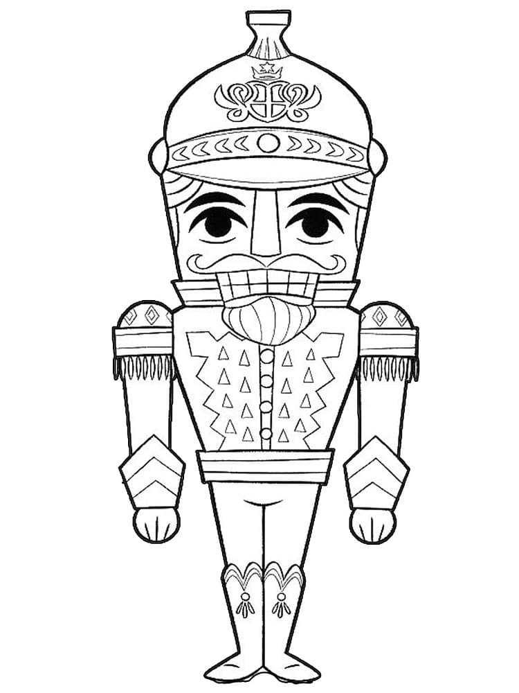 Schiaccianoci stampabile (variante) da colorare