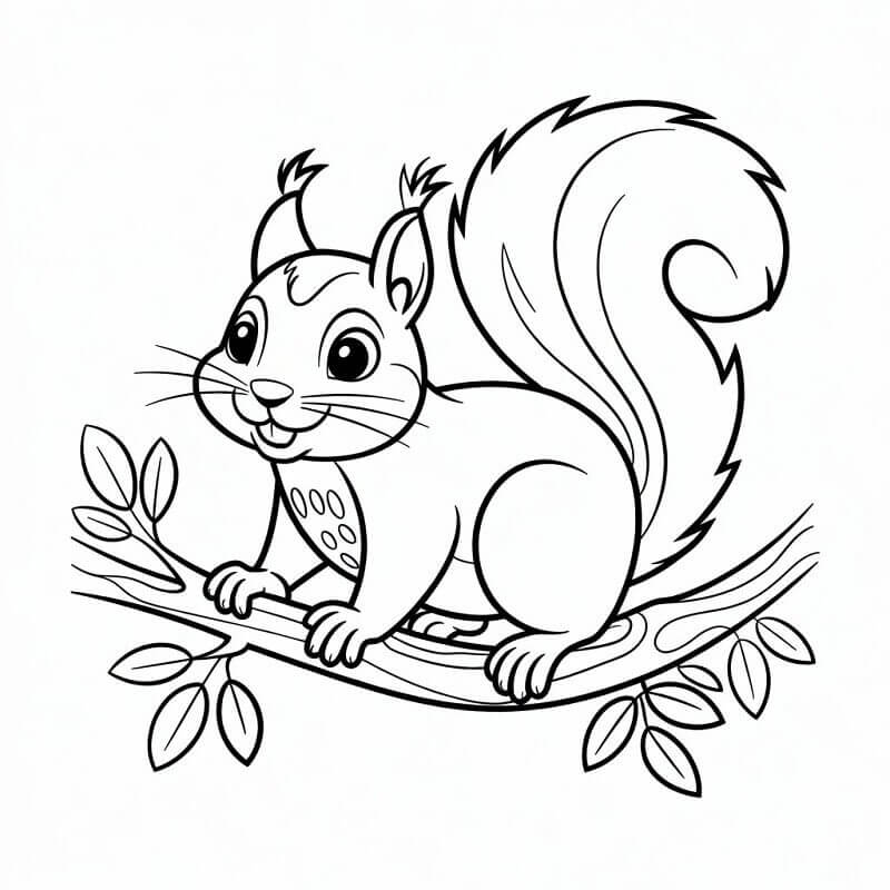 Scoiattolo Dolcissimo da colorare