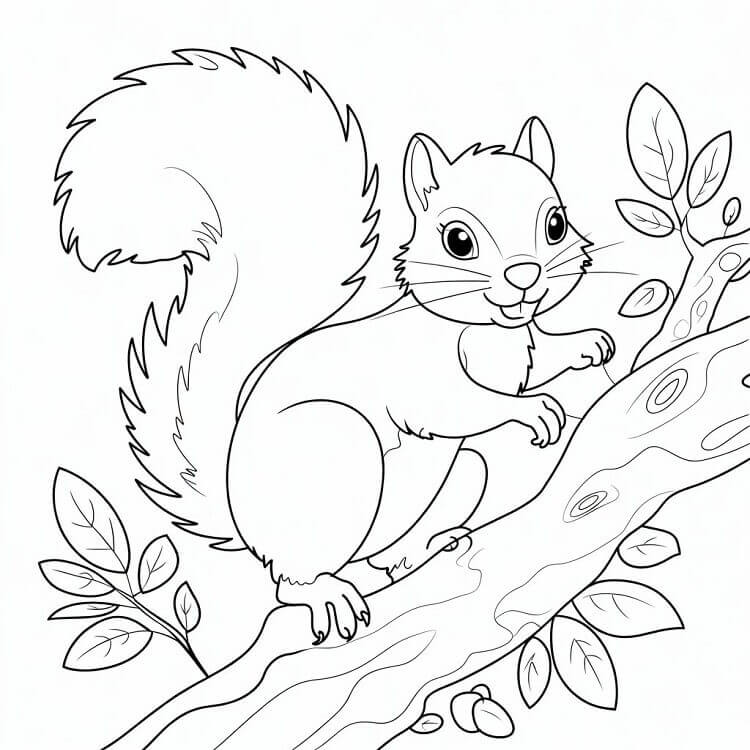 Scoiattolo Normale da colorare