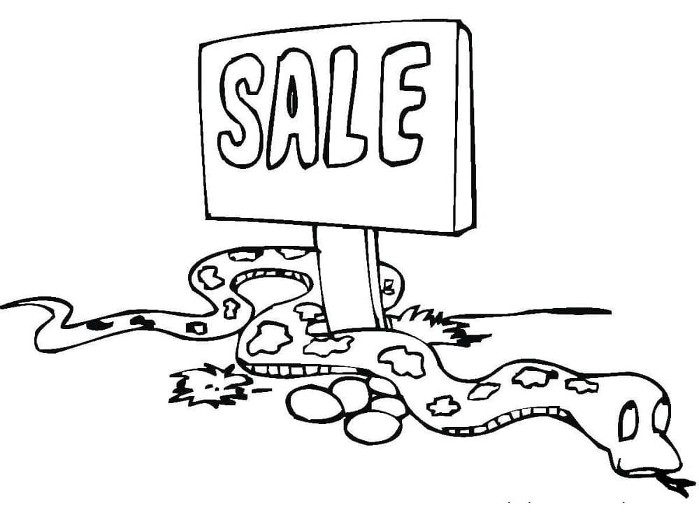 Serpente in vendita da colorare