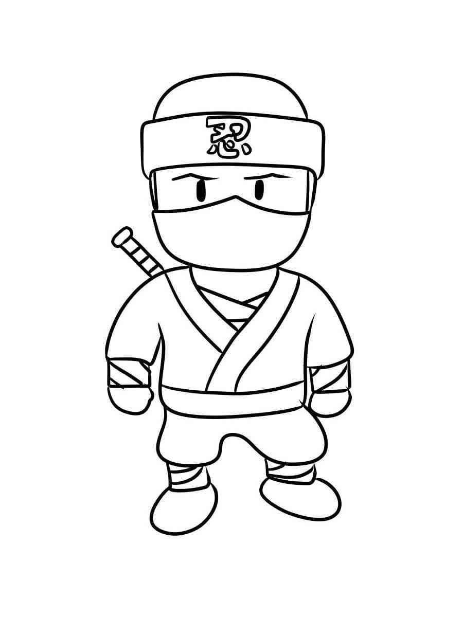 Shinobi Stumble Guys da colorare