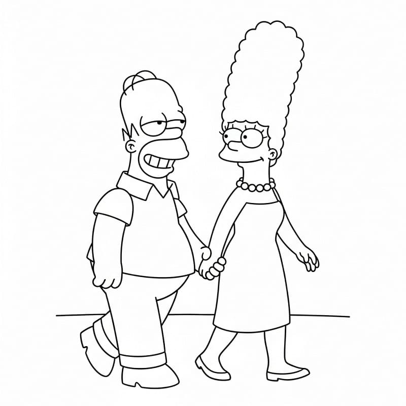 Simpson Cartone da colorare