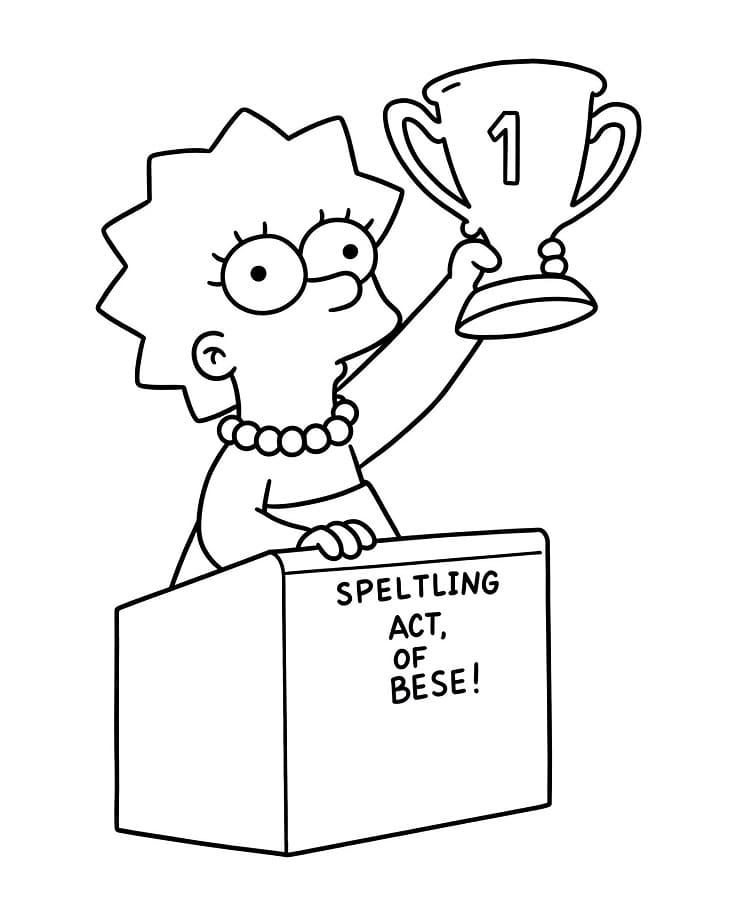 Simpson Regalo da colorare