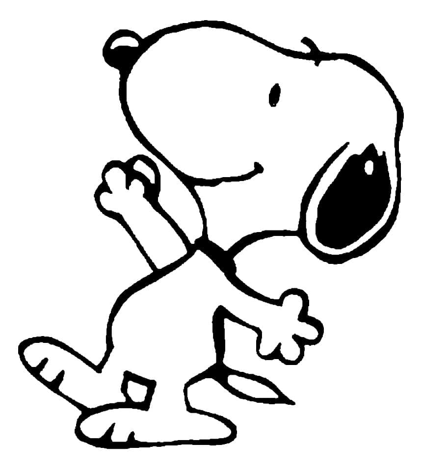 Snoopy amichevole da colorare