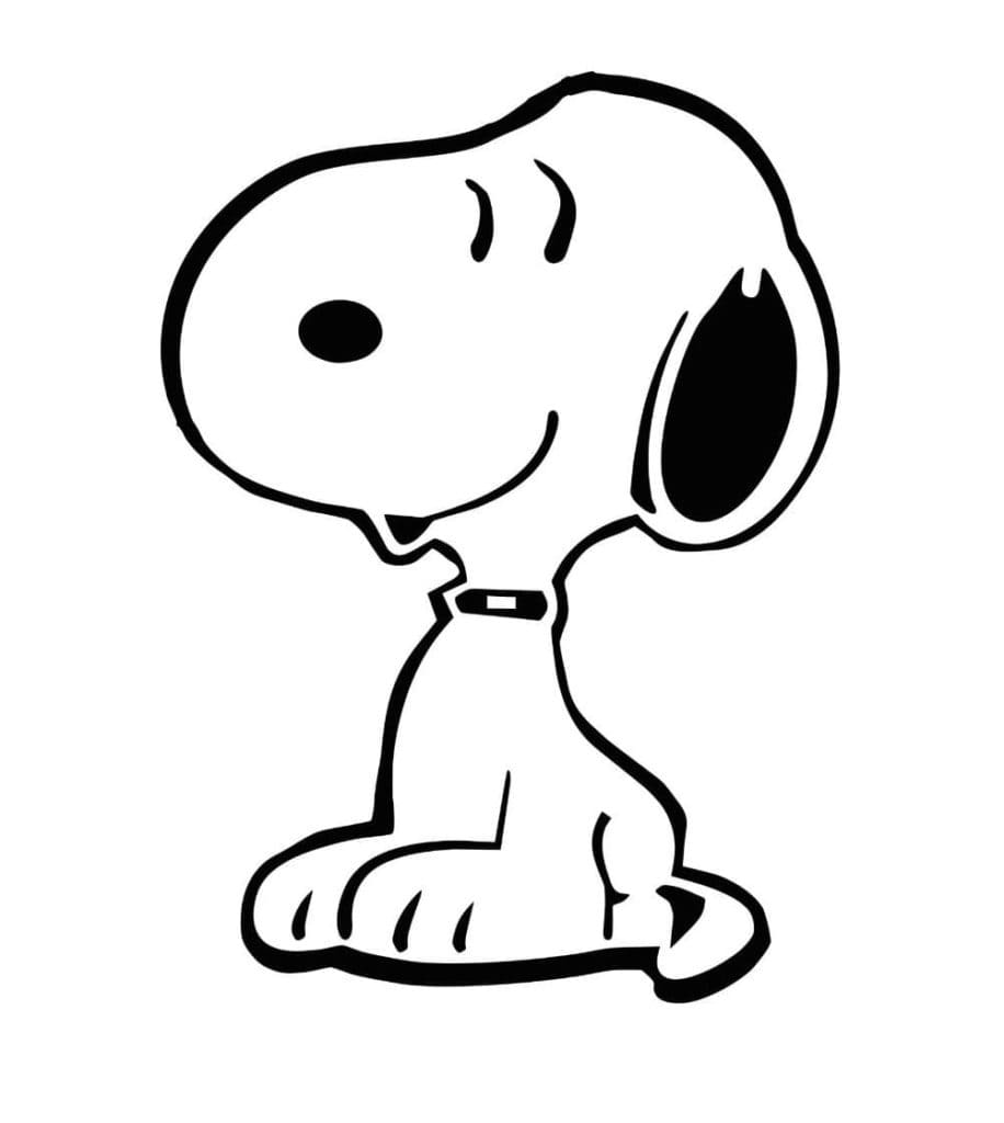 Snoopy facile da colorare