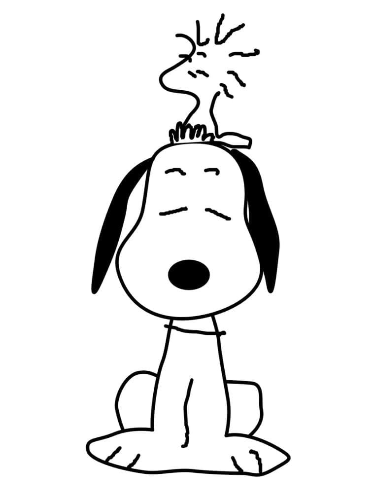 Snoopy rilassante da colorare