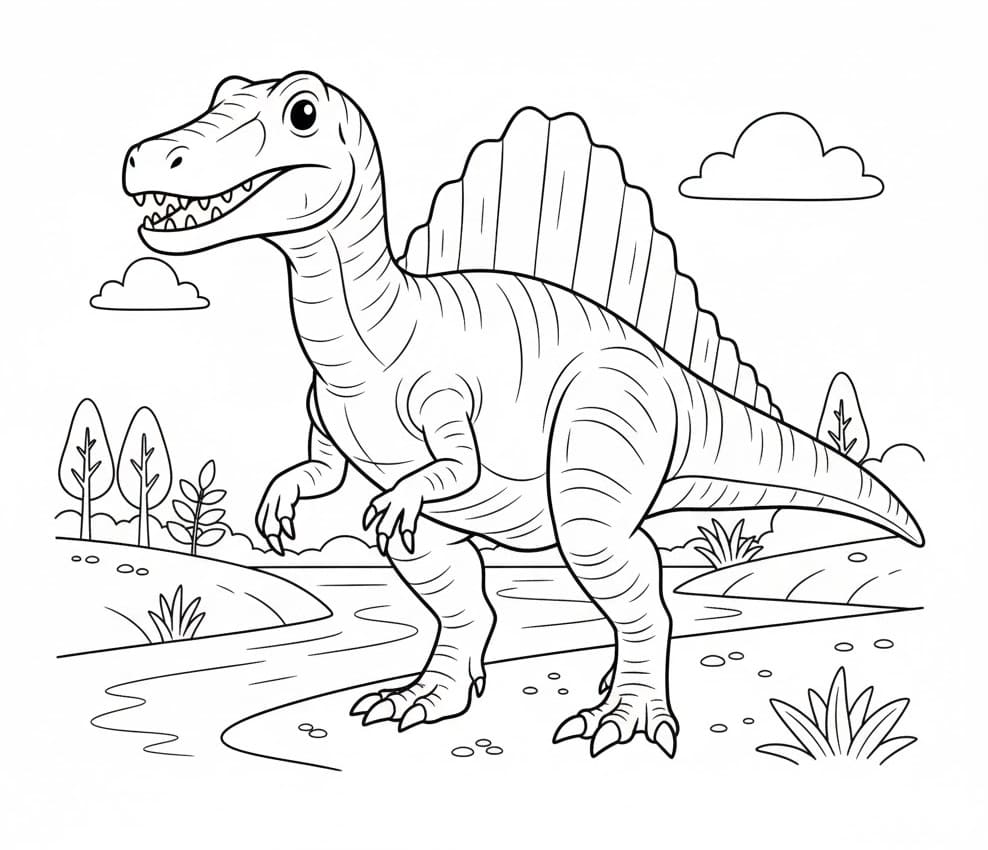Spinosauro da colorare
