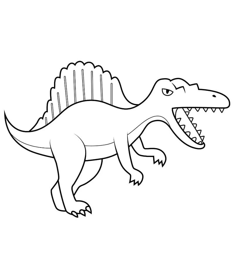 Spinosauro divertente da colorare
