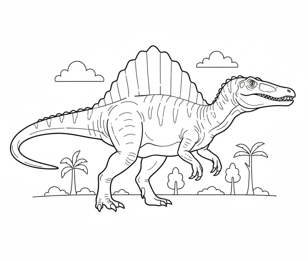 Spinosauro normale da colorare