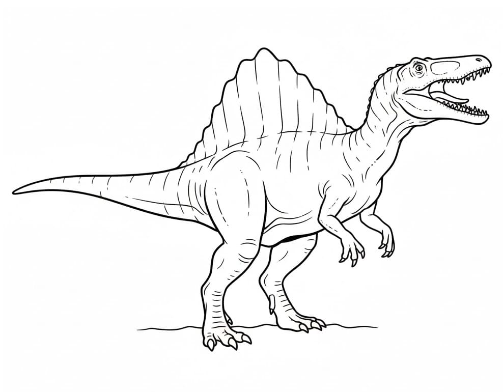 Spinosauro selvaggio da colorare