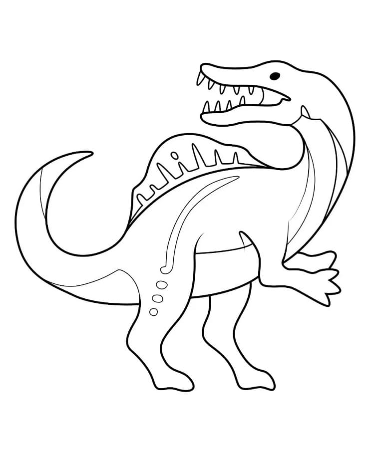 Spinosauro semplice da colorare