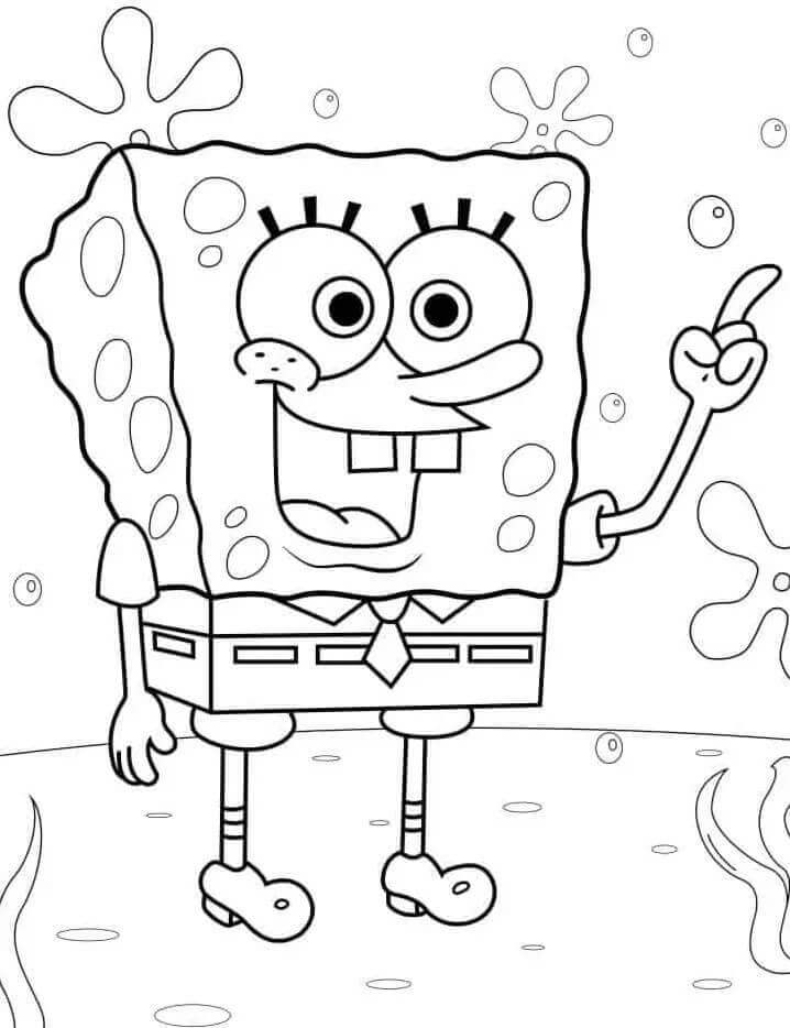 Spongebob Felice da colorare