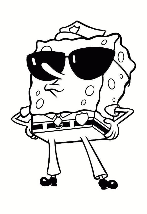 Spongebob Poliziotto da colorare