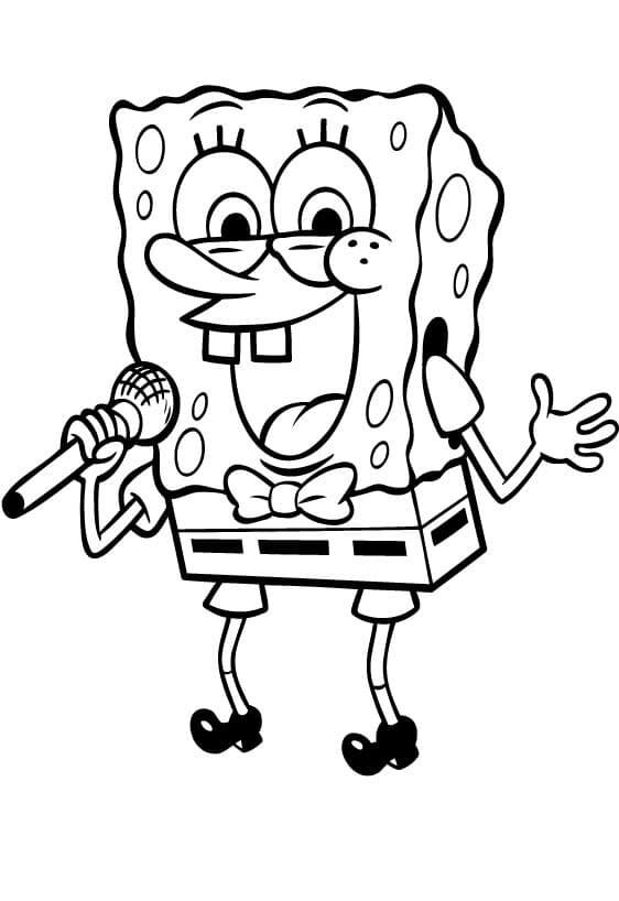 Spongebob che Canta da colorare
