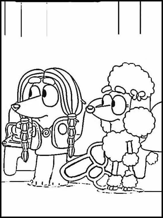 Stampa Bluey da colorare